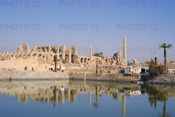 Sacred Lake and Karnak Temple, Luxor, Egypt