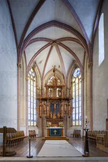 The Romanesque church (first mentioned in 1151) has valuable stained glass from the middle of the 13th century and a (rebuilt) Schuke organ from 1970, Marktkirche, Goslar, Lower Saxony, Germany