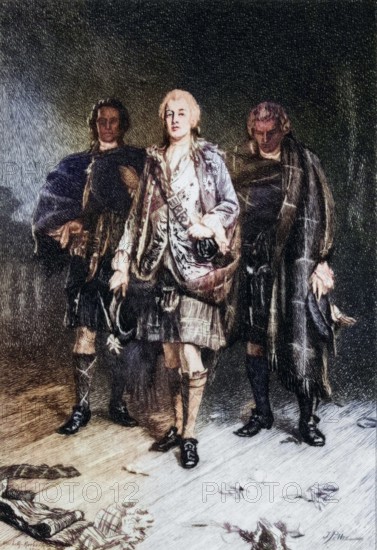 Charles Edward Stuart, The Young Pretender to the Throne, Bonnie Prince Charlie, 1720-1788, Aspirant to the British Throne who led the Scottish Highland Army in the Rebellion of 1745, Historical, digitally restored reproduction from a 19th century original, Record date not stated