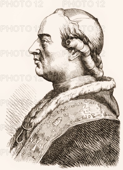 Pope Pius VI, 25 December 1717 – 29 August 1799, reigned as Pope from 15 February 1775 to his death