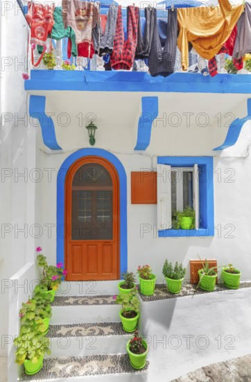 Traditional house, Mandraki, Nisyros Island, Dodecanese Islands, Greece