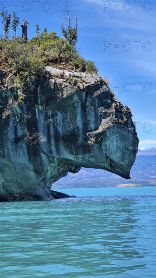 Capillas de Marmol in Lago General Carrera in Patagonia on the Carretera austral, Patagonia, Chile