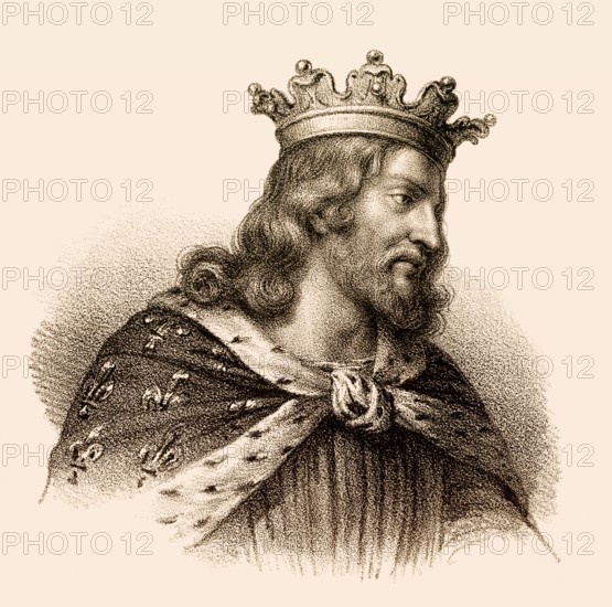 Charibert I, or Cherebert, c. 517-567, king of the Franks, the Merovingian King of Paris, Charibert I., um 520-567, König der Franken, Teilreich Paris, Geschlecht der Merowinger