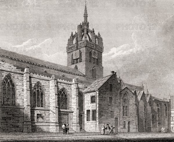St Giles' Church, Edinburgh, Scotland, 19th century, Views in Edinburgh by J. & H. S. Storer