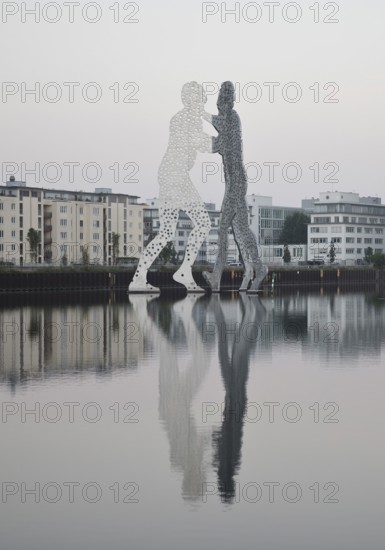 Molecule Man, monumental artwork in the Spree, artist Jonathan Borofsky, Berlin, Germany