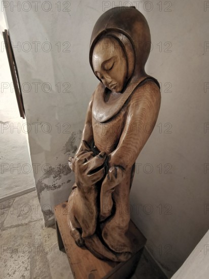Sculpture, St. Boniface, a former free-world ladies' convent with a collegiate church in Freckenhorst, Warendorf district, North Rhine-Westphalia, Germany