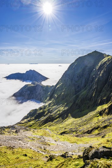 Snowdon Massif, Snowdon Range, Snowdonia, North Wales, UK