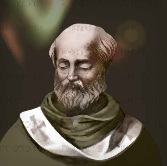 Pope Agatho, Saint Agathon or Agatone, bishop of Rome from 27 June 678 until his death in 681, digitally edited