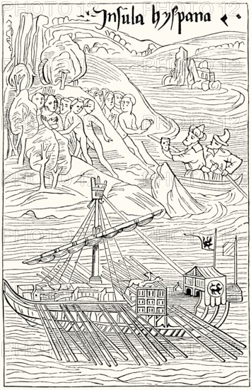 Guanahaní, an island in the Bahamas the first land in the New World visited by Christopher Columbus' first voyage, on 12 October 1492