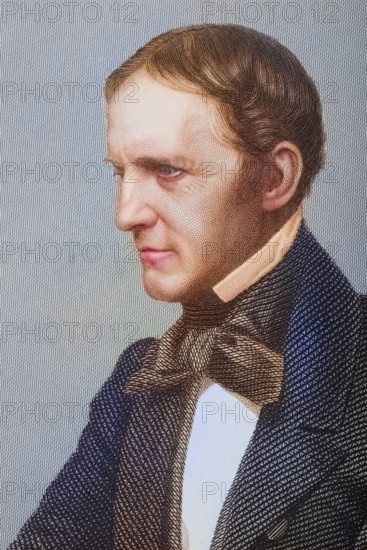 William Hickling Prescott, 1796-1859, American historian, Historical, digitally restored reproduction from a 19th century original, Record date not stated