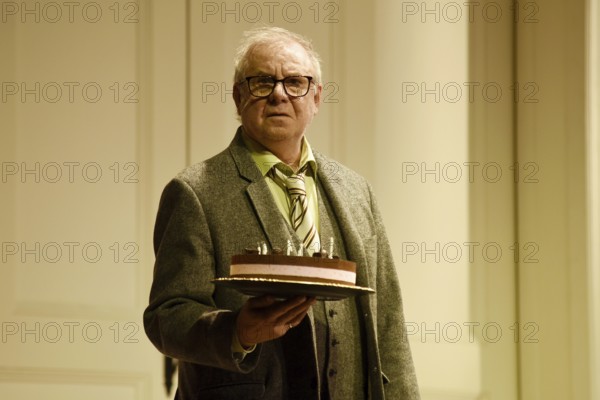 Joachim Krol (Wolfgang), Sophia oder das Emde der Humanisten, German premiere, photo rehearsal on 11.03.2026 at the Renaissance Theatre, Berlin, premiere on 15.03.2026