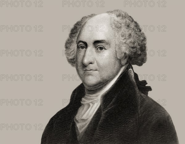 Portrait of John Adams, 1735 - 1826, second President of the United States, digitally optimized