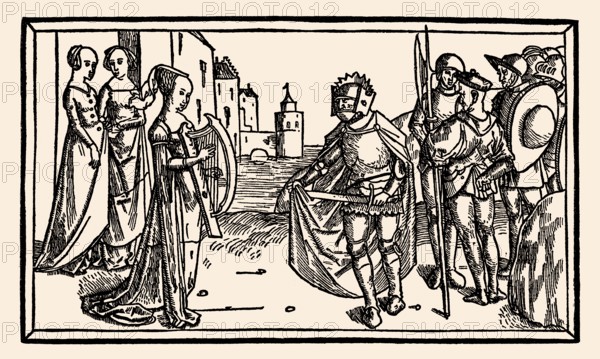 A sheet from the Lübeck Bible, 1494, wood engraving by Steffen Arndes