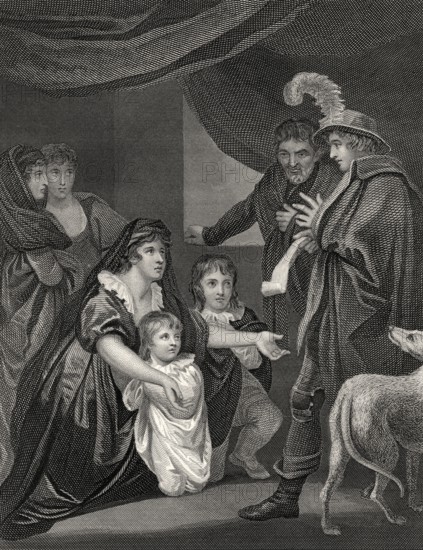 Elizabeth Woodville, 1437-1492, und ihre Kinder, mit Edward IV, 1464