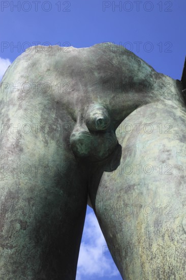 Sculptures by Igor Mitoray in Ravello in front of the Oscar Niemeyer Auditorium, Campania, Italy