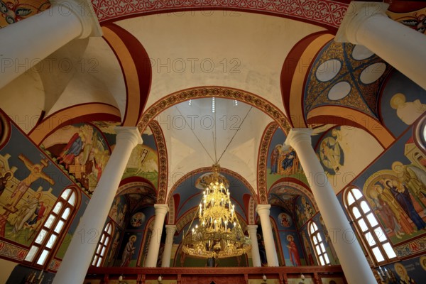Bulgarian Orthodox Rock cave Monastery of Saint Dimitar Basarbowski, Church interior, Basarbovo, Rousse, Bulgaria