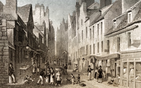 St Mary's Wynd, from the Pleasance, Edinburgh, Scotland, 19th century, from Modern Athens by Th. H. Shepherd