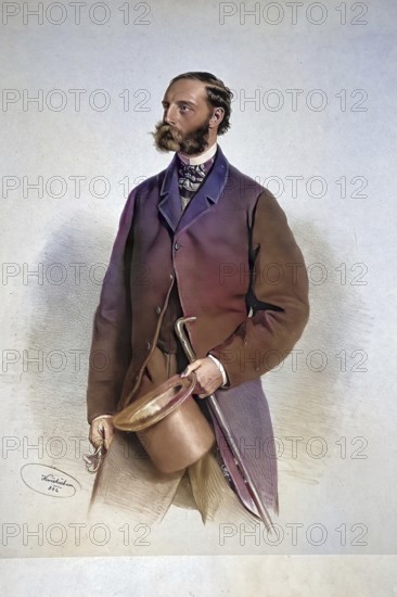 Theodor Meichl (1820-1869), Austrian brewer, Historical, digitally restored reproduction from a 19th century original, Record date not stated