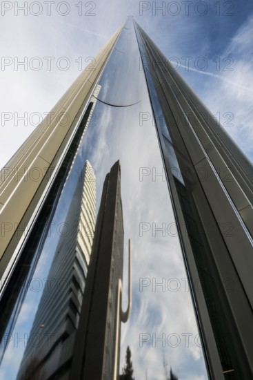 Modern architecture, high-rise buildings, Roche Towers, architects Herzog and de Meuron, Basel, Canton of Basel-Stadt, Switzerland