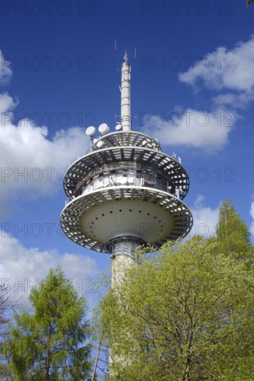 Photomontage, (M), photomontage, Germany, Hesse, Taunus, Eppenhain, radio tower, television tower, telecommunications tower, radio mast, telecommunications, radio transmission, Federal Republic of Germany