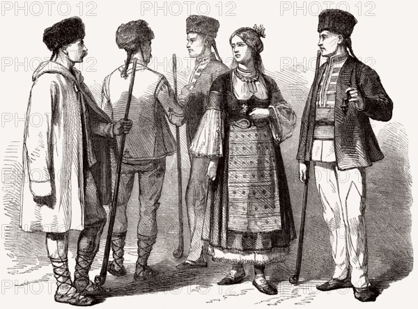 Bulgarische Trachten, 19. Jahrhundert