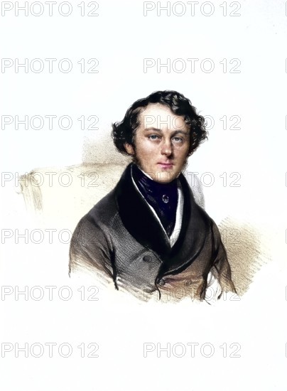 Casimir Batthyana-Strattmann (1807-1854) Statesman, Revolutionary, Historical, Digitally restored reproduction from a 19th century original, Record date not stated