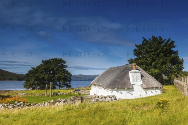 UK. Scotland. Isle of Skye. A traditional house on the Isle of Skye
