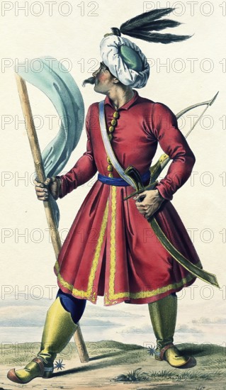 Kadicha, legendary Hungarian military leader, Historical, digitally restored reproduction from a 19th century original, Record date not stated
