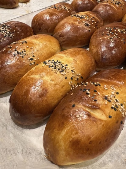 Freshly baked milk rolls, Vienna, Austria