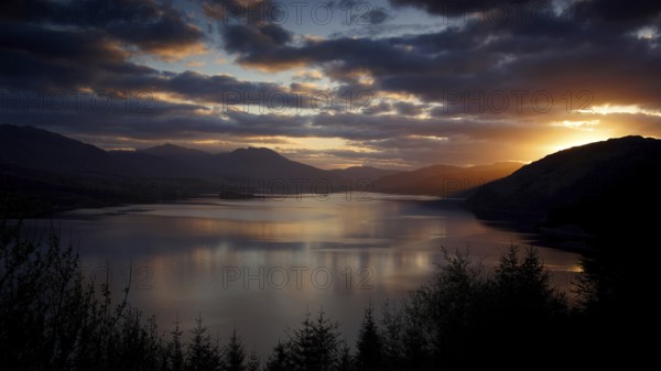 Europe, Scotland, Great Britain, England, landscape, Loch Carron, lake, Stromeferry