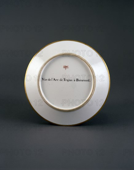 Back view of Lebel plate from the Cambacérès crockery set