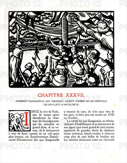 Rabelais : Chapitre 37 de "La vie très horrificque du Grand Gargantua"