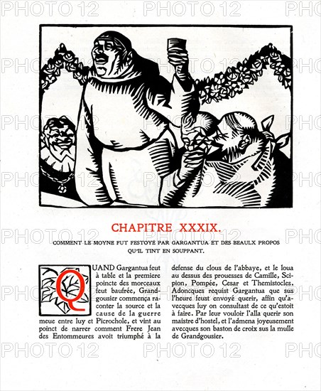 Rabelais : Chapitre 39 de "La vie très horrificque du Grand Gargantua"