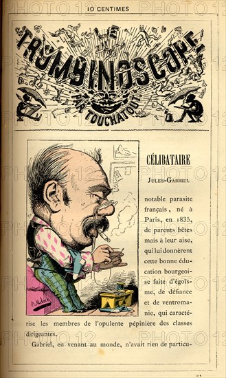 Caricature sur les célibataires, in : "Le Trombinoscope"