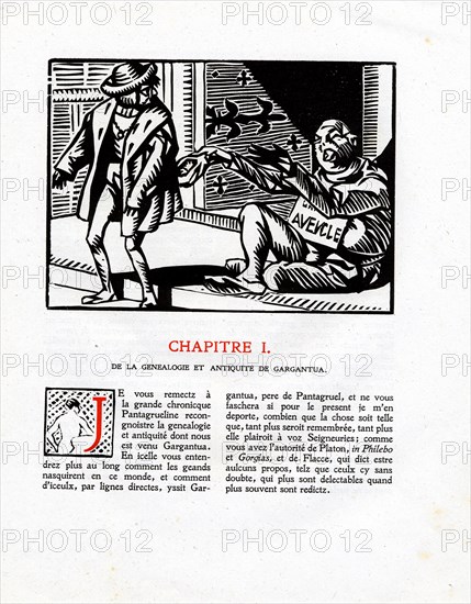 Rabelais :  chapitre 1 de "La vie très horrificque du Grand Gargantua"