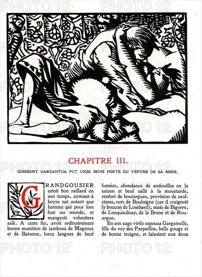 Rabelais : chapiter 3 of "La vie très horrificque du Grand Gargantua"