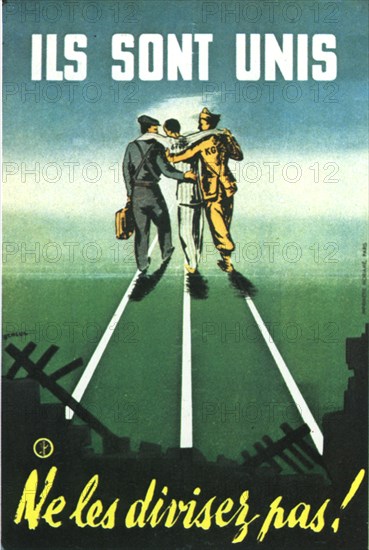 Affiche pour le retour des déportés et prisonniers