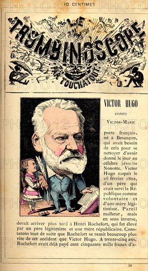 Caricature of Victor Hugo, in : "Le Trombinoscope"