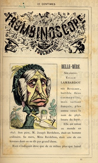 Caricature against "Mothers-in-law", in : "Le Trombinoscope"