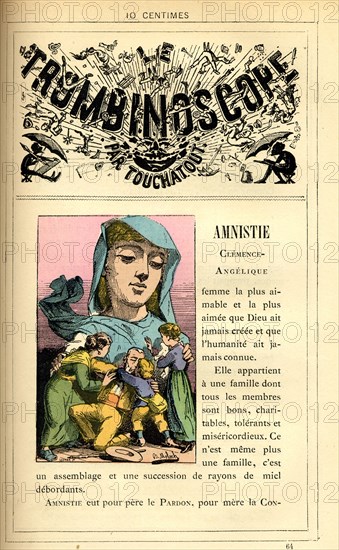 Caricature sur l'amnistie des communards, in : "Le Trombinoscope"