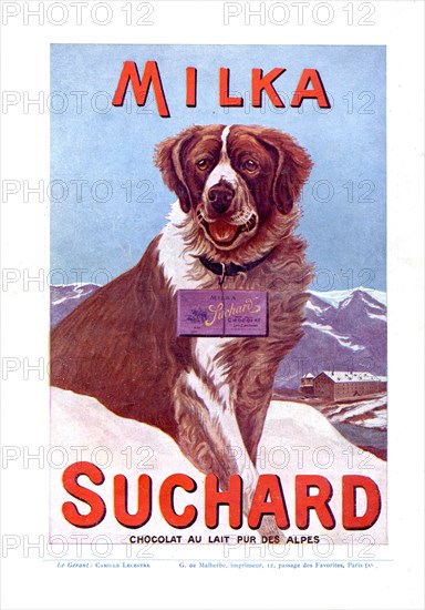 Advertisement for Suchard chocolate in the magazine "Je sais tout"