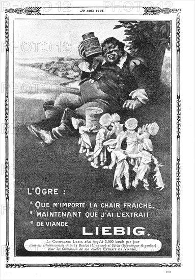 Publicité pour Liébig  in le journal "Je sais tout"