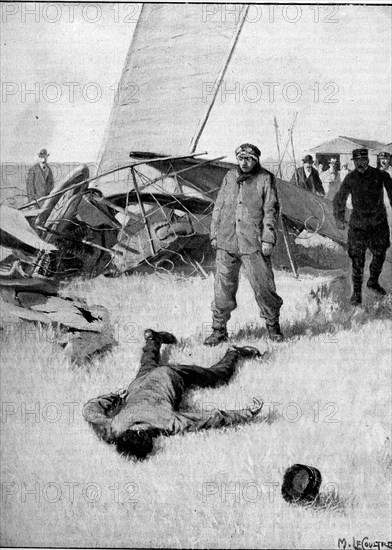 Ducourneau's airplane accident in Pau