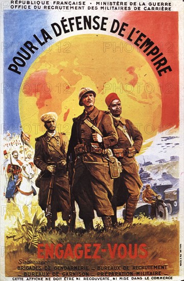 Affiche de Maurice Toussaint de propagande appelant à s'engager dans l'armée