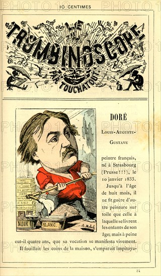 Caricature de Gustave Doré, in : "Le Trombinoscope"