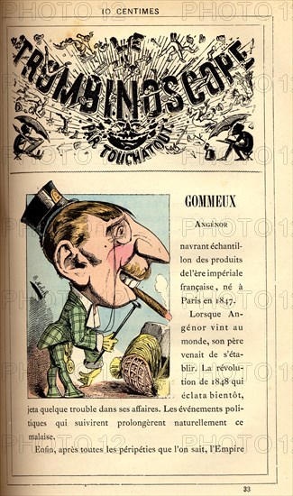 Caricature of the Dandy, in : "Le Trombinoscope"