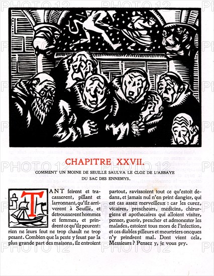 Rabelais : Chapitre 27 de "La vie très horrificque du Grand Gargantua"