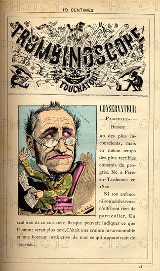 Caricature of conservatives, in "Le Trombinoscope"