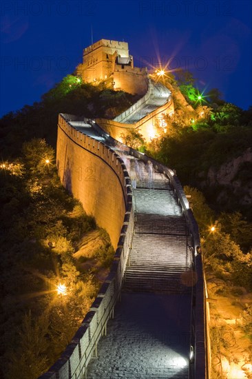 Night Scene of Great Wall in Badaling
