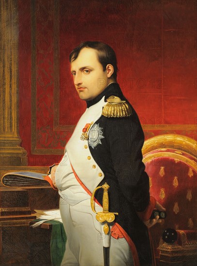 Delaroche, Portrait de l'empereur Napoléon 1er dans son cabinet de travail
